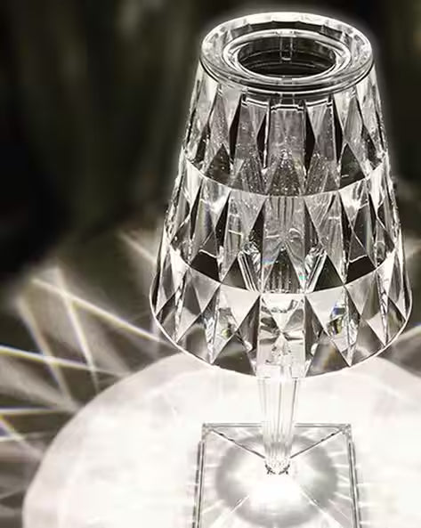 16 Colors Rose Touch Crystal Desk Lamp